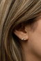 Heliophilia Silver Pendientes de Plata de Ley 925 con Baño de Oro y Circón Dorado